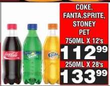Coke, Fanta, Sprite, Stoney PET