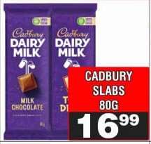 CADBURY SLABS 80G
