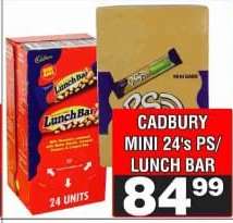 CADBURY MINI 24's PS/ LUNCH BAR