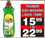 THUNDER DISH WASHING LIQUID 750ML