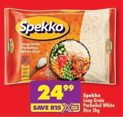 Spekko Long Grain Parboiled White Rice 2kg
