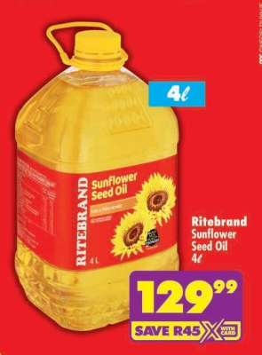 Ritebrand Sunflower Seed Oil 4ℓ
