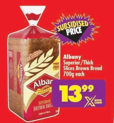 Albany Superior/Thick Slices Brown Bread 700g