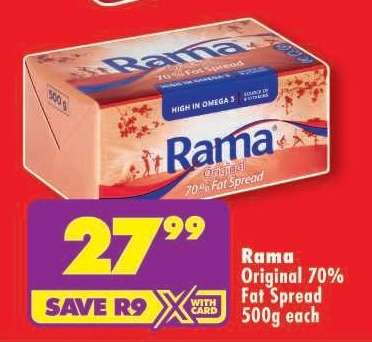 Rama Original 70% Fat Spread 500g