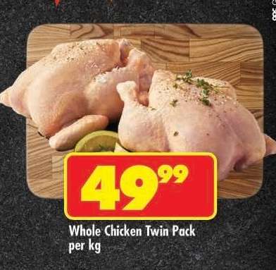 Whole Chicken Twin Pack per kg