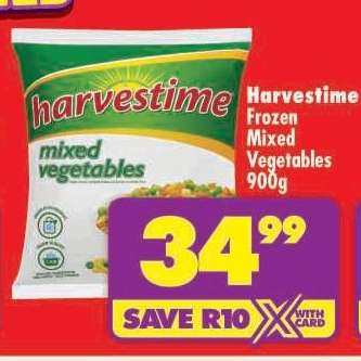 HARVESTIME FROZEN MIXED VEGETABLES 900g