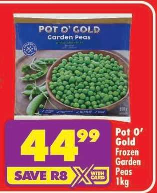 Pot O' Gold Frozen Garden Peas 1kg