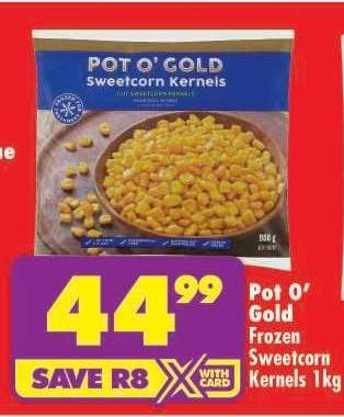 Pot O' Gold Frozen Sweetcorn Kernels 1kg