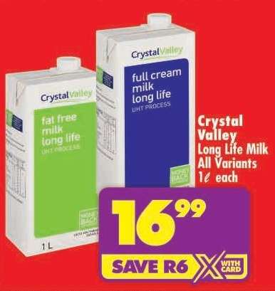 CRYSTAL VALLEY LONG LIFE MILK