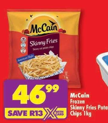 McCain Frozen Skinny Fries Potato Chips 1kg