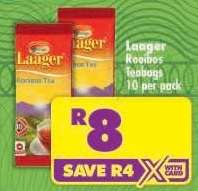 LAAGER ROOIBOS TEABAGS 10 per pack