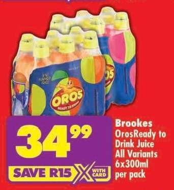 Brookes Oros Ready to Drink Juice