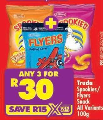Truda Spookies/Flyers Snack All Variants 100g