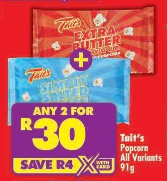 Tait's Popcorn All Variants 91g