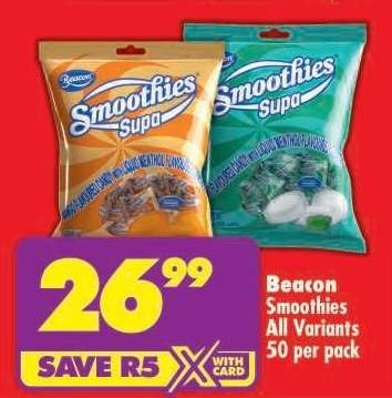 Beacon Smoothies All Variants 50 per pack