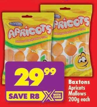 Baxtons Apricots Mallows 200g each