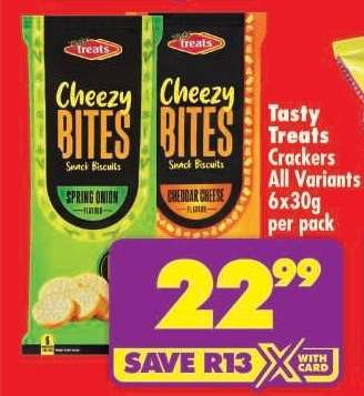 Tasty Treats Crackers All Variants 6x30g per pack