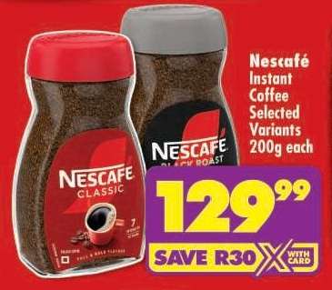 Nescafé Instant Coffee Selected Variants 200g each