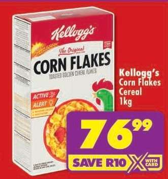 Kellogg's Corn Flakes Cereal 1kg