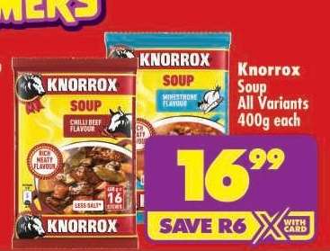 KNORROX SOUP all variants 400g each