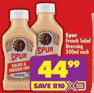 Spur French Salad Dressing 300ml each