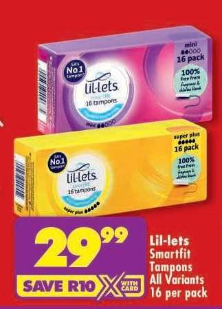 Lil-lets Smartfit Tampons All Variants 16 per pack