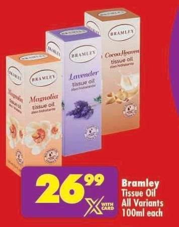 Bramley Tissue Oil All Variants 100ml each