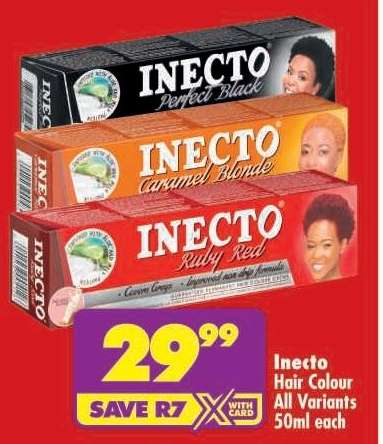 INECTO HAIR COLOUR all variants 50ml each