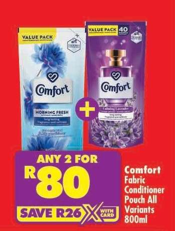 Comfort Fabric Conditioner Pouch All Variants 800ml