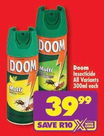 DOOM INSECTICIDE all variants 300ml each