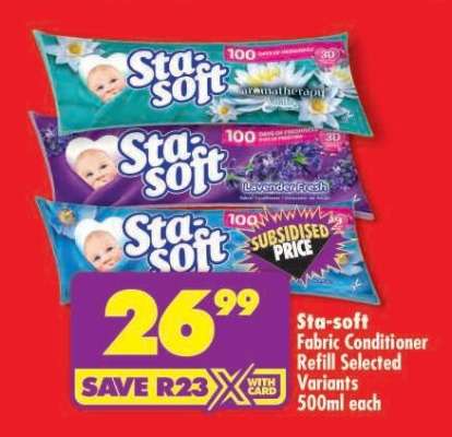 Sta-soft Fabric Conditioner Refill Selected Variants