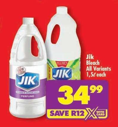 Jik Bleach All Variants 1,5ℓ