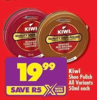 KIWI SHOE POLISH all variants 50ml each