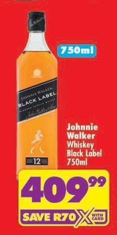 Johnnie Walker Whiskey Black Label 750ml