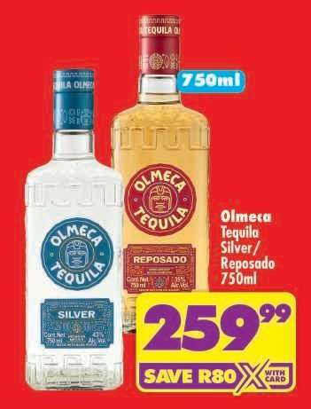 Olmeca Tequila Silver / Reposado 750ml