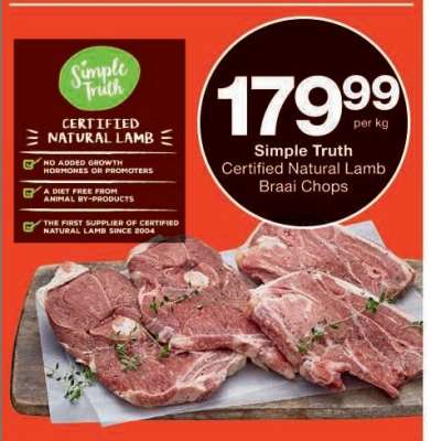 Simple Truth Certified Natural Lamb Braai Chops