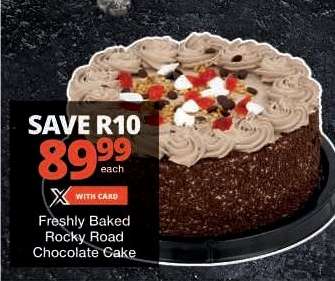 Freshly Baked Rocky Road Chocolate Cake