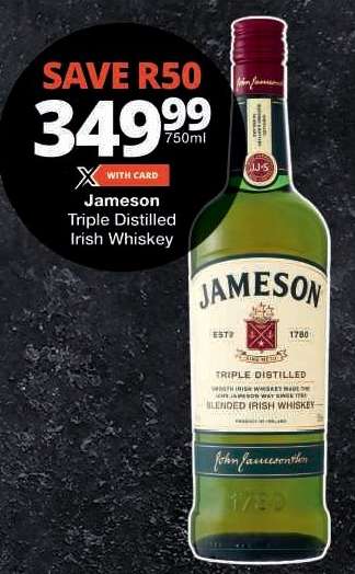Jameson Triple Distilled Irish Whiskey