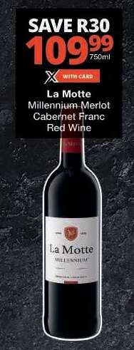 La Motte Millennium Merlot Cabernet Franc Red Wine
