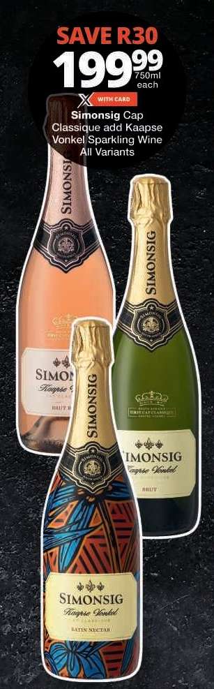 Simonsig Cap Classique and Kaapse Vonkel Sparkling Wine