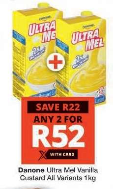Danone Ultra Mel Vanilla Custard All Variants 1kg