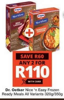 Dr. Oetker Nice 'n Easy Frozen Ready Meals