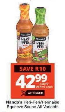 Nando's Peri-Peri/Perinaise Squeeze Sauce