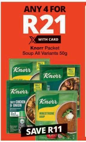 KNORR PACKET SOUP all variants 50g