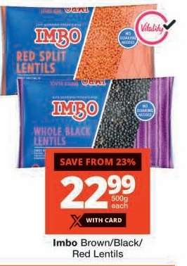 IMBO Brown / Black / Red Lentils