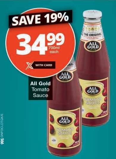 ALL GOLD Tomato Sauce