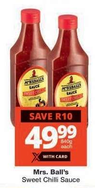MRS BALL'S SWEET CHILLI SAUCE