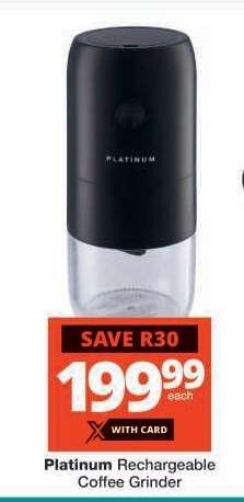 Platinum Rechargeable Coffee Grinder