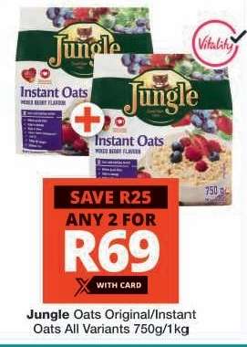 Jungle Oats Original/Instant Oats