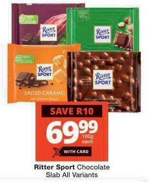 Ritter Sport Chocolate Slab All Variants